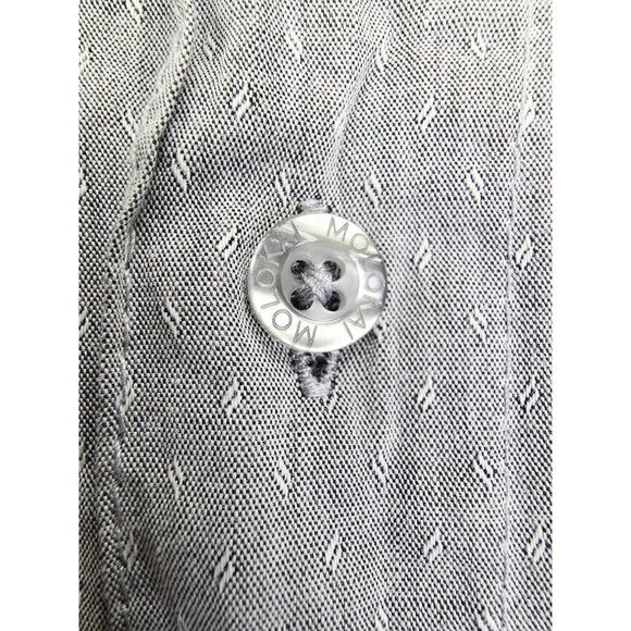 Molokai Size 2XL Men Gray White Pattern Short Sleeve Pocket Logo Tag Button Down - Picture 9 of 12